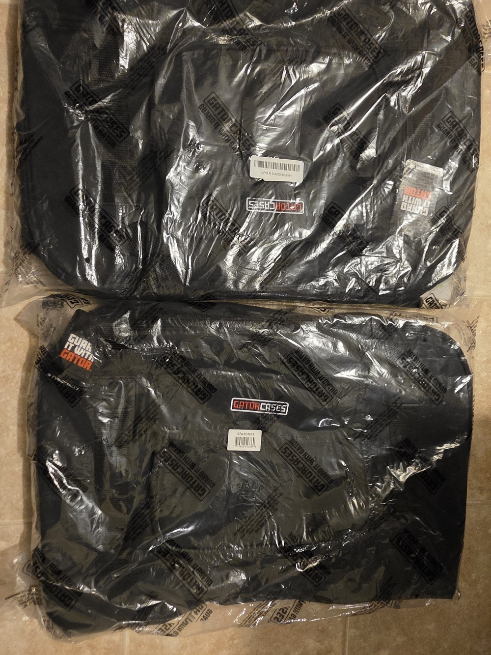 Gator Cases Black Gig Bag Cover -2 sets (4 total) 10" & 15"